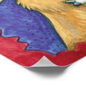 Kute kerstrenrendiertje, Romantic Kiss w Mistletoe Poster (Hoek)