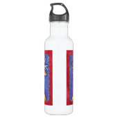 Kute kerstrenrendiertje, Romantic Kiss w Mistletoe Waterfles (Achterkant)