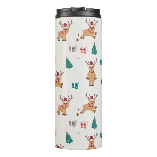 Kute kerstrenrendiertje thermosbeker (Achterkant)