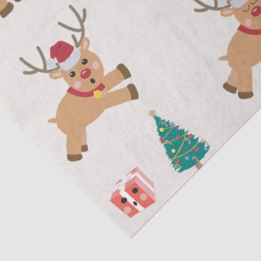 Kute kerstrenrendiertje tissuepapier (Detail)