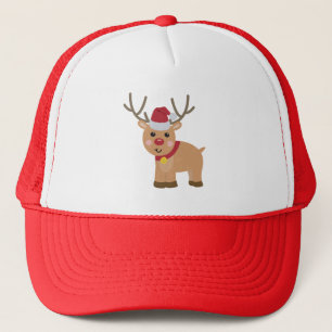 Kute kerstrenrendiertje trucker pet