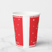 Kute kerstrenrendierwinter Kinder Persoonlijk Papieren Bekers (Rechts)