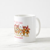 Kute kerstrenrenrendiertje die zingt koffiemok (Voorkant rechts)