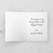 Kute kerstrenrenrendiertjes met sterren feestdagen kaart (Binnen)