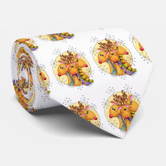 Kute kerstrenrenrendiertjes met sterren stropdas (Opgerold)