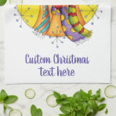 Kute kerstrenrenrendiertjes met sterren theedoek (Gevouwen)