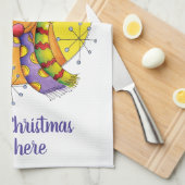 Kute kerstrenrenrendiertjes met sterren theedoek (Quarter Fold)