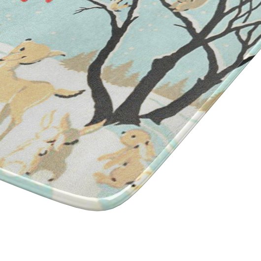 Kute kerstritten Land Cutting Board Snijplank (Hoek)
