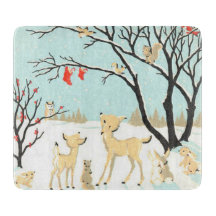 Kute kerstritten Land Cutting Board