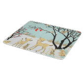 Kute kerstritten Land Cutting Board Snijplank (Hoek)