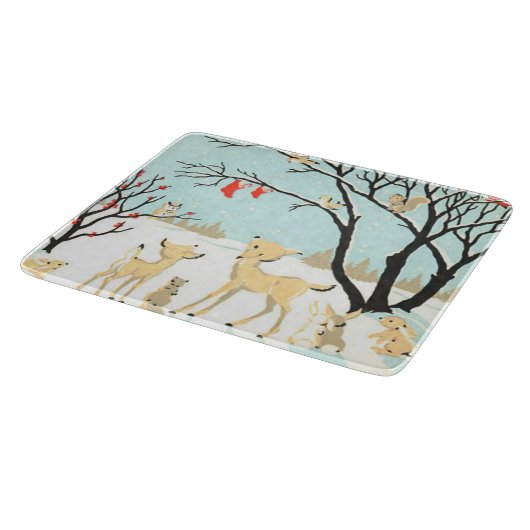 Kute kerstritten Land Cutting Board Snijplank (Hoek)