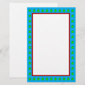 Kute kerstschildpad met Flowery Shell Briefpapier (Voorkant / Achterkant)