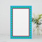 Kute kerstschildpad met Flowery Shell Briefpapier (Staand voorkant)
