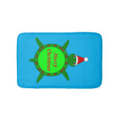 Kute kerstschildpad met Flowery Shell Custom Badmat (Voorkant)