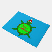 Kute kerstschildpad met Flowery Shell Custom Deurmat (Schuin)