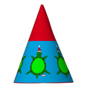Kute kerstschildpad met Flowery Shell Custom Feesthoedjes (Rechts)