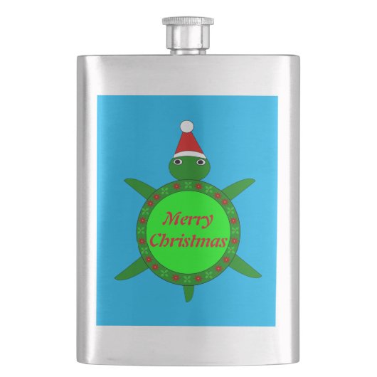 Kute kerstschildpad met Flowery Shell Custom Flacon (Voorkant)
