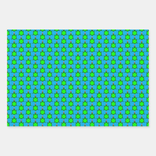 Kute kerstschildpad met Flowery Shell Custom Inpakpapier Vel (Voorkant 3)