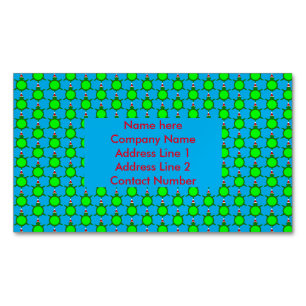 Kute kerstschildpad met Flowery Shell Custom Magnetisch Visitekaartje