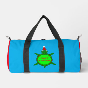 Kute kerstschildpad met Flowery Shell Custom Plunjezak