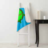 Kute kerstschildpad met Flowery Shell Custom Sherpa Deken (In situ)