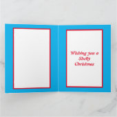 Kute kerstschildpad met Flowery Shell Kaart (Binnen)