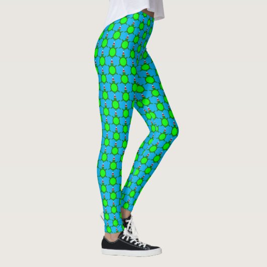 Kute kerstschildpad met Flowery Shell Leggings (Rechts)