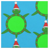 Kute kerstschildpad met Flowery Shell Stof (Close Up)