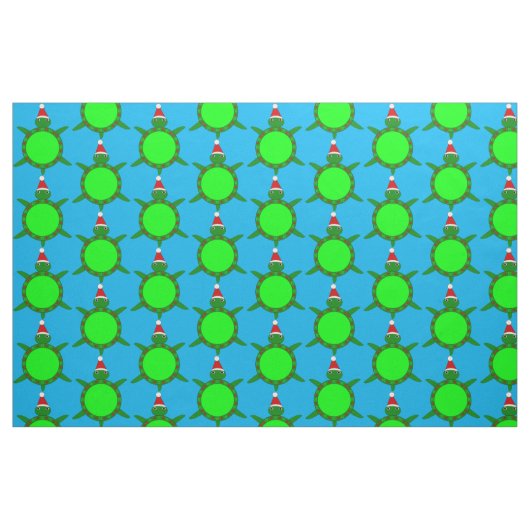 Kute kerstschildpad met Flowery Shell Stof (Fat Quarter)