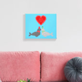 Kute kerstsissszegels canvas afdruk (Insitu (Woonkamer))