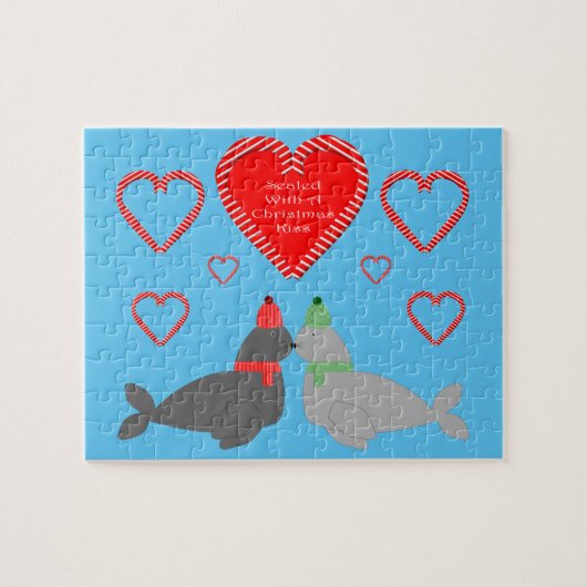 Kute kerstsissszegels legpuzzel (Horizontaal)