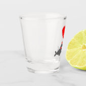 Kute kerstsissszegels shot glas (Links)