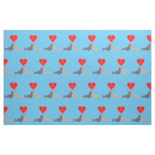 Kute kerstsissszegels stof (Fat Quarter)