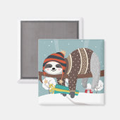 Kute kerstsleuf magneet (Voorkant / Achterkant)