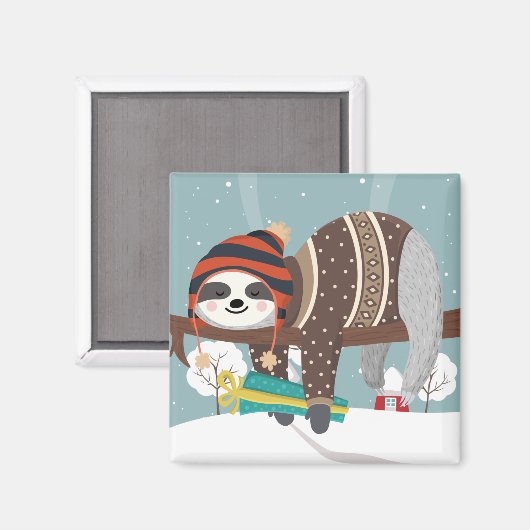 Kute kerstsleuf magneet (Voorkant / Achterkant)