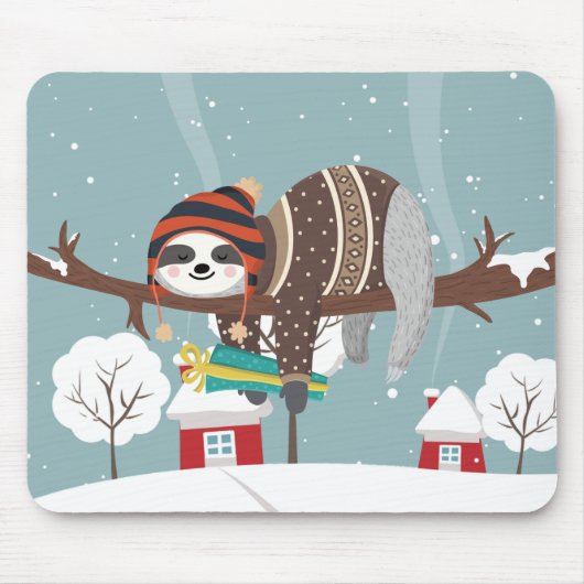 Kute kerstsleuf muismat (Voorkant)