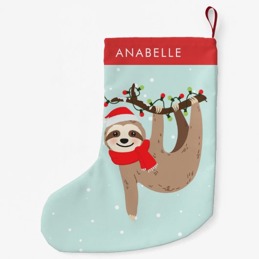 Kute kerstsleuf op maat kleine kerstsok (Achterkant)