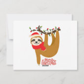 Kute kerstsleuven feestdagenkaart (Achterkant)