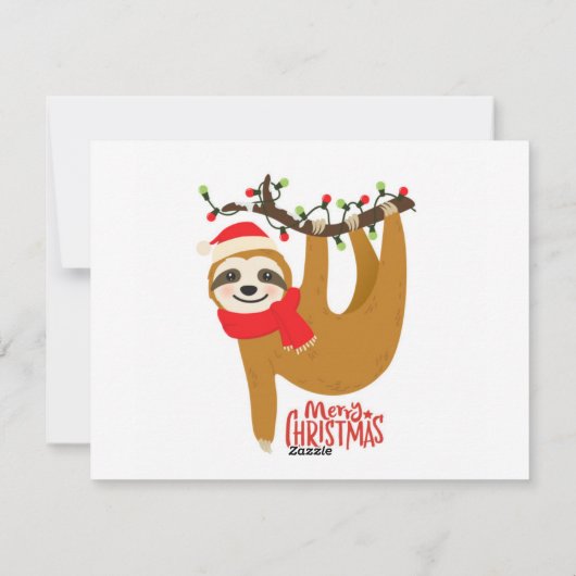 Kute kerstsleuven feestdagenkaart (Achterkant)