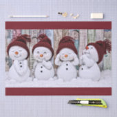 Kute kerstsnowmen-deportpapier tissuepapier (Craft)