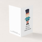 Kute kerstsoldaat, schoon en minimaal design kaart (Buitenkant)