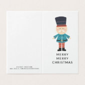 Kute kerstsoldaat, schoon en minimaal design kaart (Buitenkant ongevouwen)