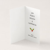 Kute kerstsoldaat, schoon en minimaal design kaart (Binnen)
