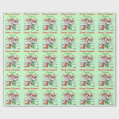 Kute kerststaart Bunny Personalized Cadeaupapier (Vlak)