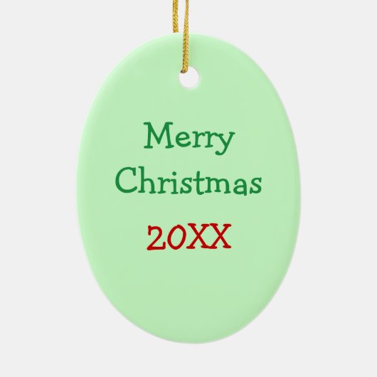 Kute kerststaart Bunny Personalized Keramisch Ornament (Achterkant)