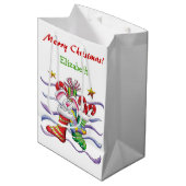 Kute kerststaart Bunny Personalized Medium Cadeauzakje (Voorkant Gekanteld)