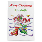 Kute kerststaart Bunny Personalized Medium Cadeauzakje (Voorkant)