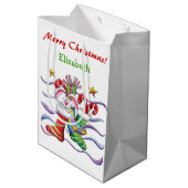 Kute kerststaart Bunny Personalized Medium Cadeauzakje (Achterkant Gekanteld)