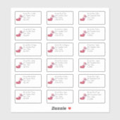 Kute kerststalling Individuele naam en adres Sticker (Vel)