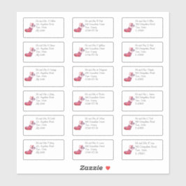 Kute kerststalling Individuele naam en adres Sticker